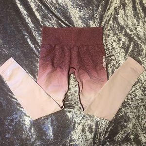 Gymshark ombré seamless leggings chalk pink/beat